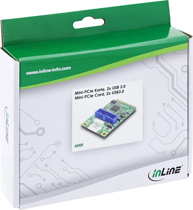 InLine Schnittstellenkarte, 1x USB 3.0 Pin Header, MiniPCIe