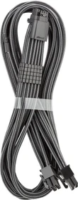 CableMod C-Series Pro ModMesh, 12V-2x6 Kabel, Corsair Type 4/Type 3, 2x 8-Pin PCIe Stecker auf 16-Pin PCIe 5.1 12V-2x6 Stecker, Adapterkabel, carbon, 60cm (CM-PCSR-16P2-N60KC-5PK-R-SS)