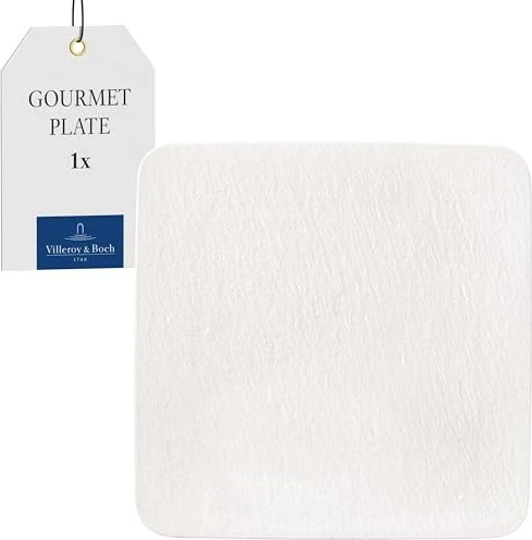 Villeroy & Boch Manufacture Rock Servierplatte/Gourmetteller 32.5x32.5cm blanc