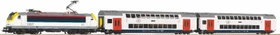 Piko - Spur H0 Start-Set - SmartControl WLAN Set mit Bettungsgleis SNCB Doppelstock-Personenzug