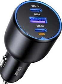 Ugreen USB C Car Charger 130W 3-Ports schwarz