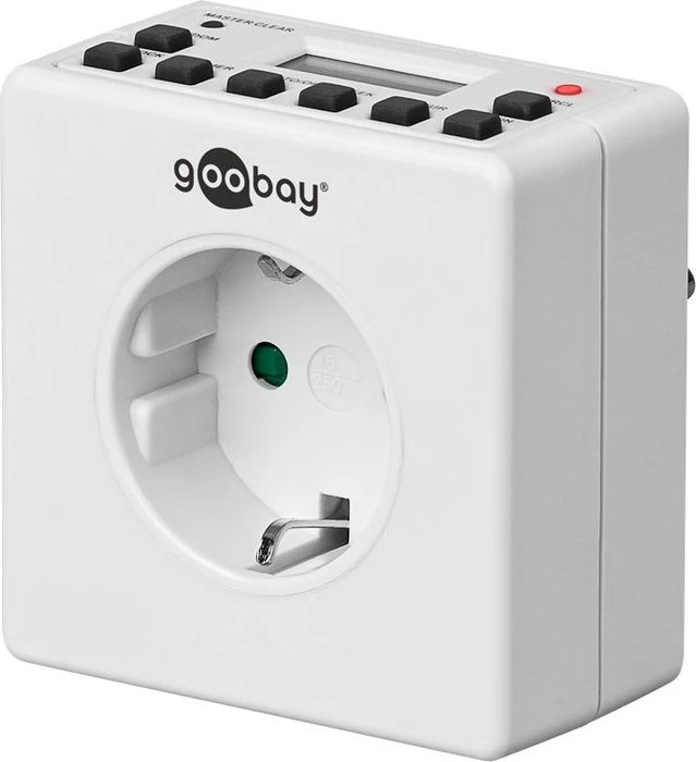 Wentronic goobay digitale Wochenzeitschaltuhr, IP20, weiß