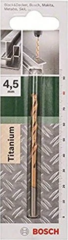 Bosch DIY HSS-TiN Metallbohrer, 4.5x47x80mm, 1 Stück