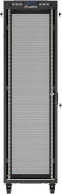 Lanberg 19" Rackschrank 42HE, LCD, freistehend, Flat Pack, V2, Gitternetztür, IP20, RAL 9004, 600mm tief
