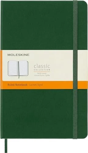 Moleskine Klassik Notizbuch, 130x210mm, liniert, fester Einband Large, myrtengrün, 240 Blatt