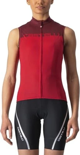 Castelli Velocissima Trikot ärmellos persian red/bordeaux (Damen)