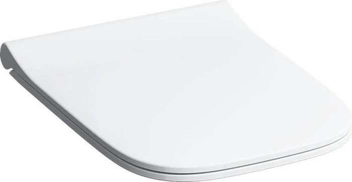Geberit Smyle Square WC-Sitz schmales Design, Sandwichform, Absenkautomatik, weiß/glänzend
