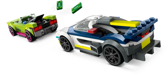 LEGO City - Verfolgungsjagd mit Polizeiauto und Muscle Car