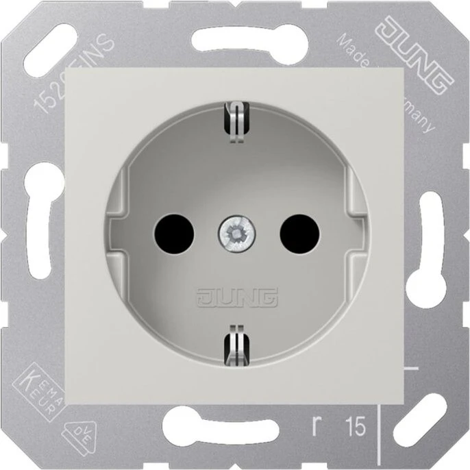 Jung Serie CD SCHUKO Steckdose Thermoplast 16A 250V, lichtgrau