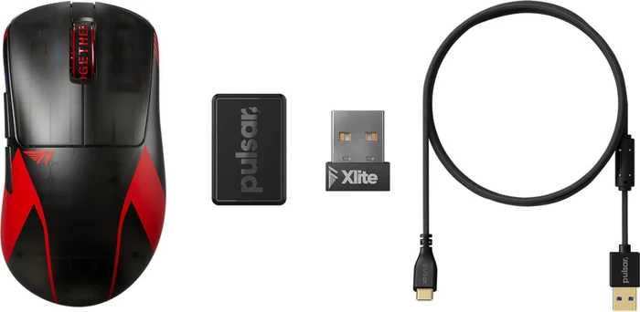 Pulsar Gaming Gears Xlite V4 Wireless Wireless T1 Limited Edition schwarz/rot, USB