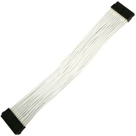 Nanoxia 24-Pin ATX Verlängerung 30cm, sleeved weiß (NX24V3EW)
