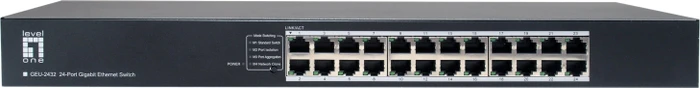 LevelOne GEU Rackmount Gigabit Switch, 24x RJ-45