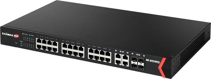 Edimax Pro GS-50 Rackmount Gigabit Smart Switch, 24x RJ-45, 4x RJ-45/SFP, 450W PoE+
