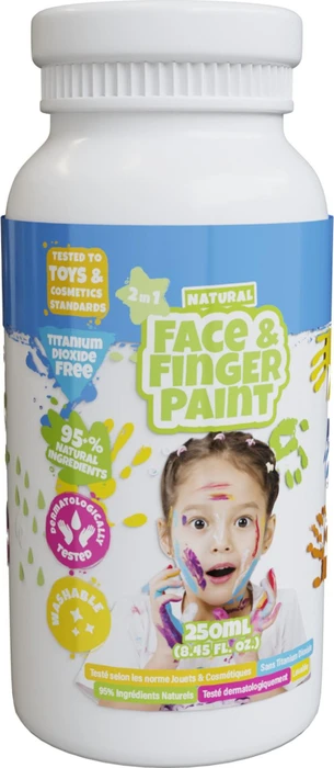 Boti Natural Face & Fingerpaint Fingerfarbe, weiß, 250ml