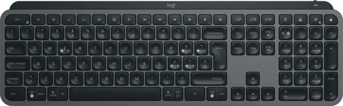 Logitech MX Keys S, Graphite, schwarz, LEDs weiß, Logi Bolt, USB/Bluetooth, IT