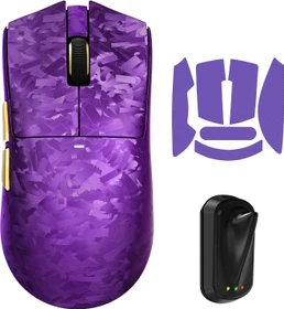 Attack Shark X11 Ultra Carbon Fiber 8KHz Wireless, Forged Purple, inkl. Grip Tape, USB/Bluetooth