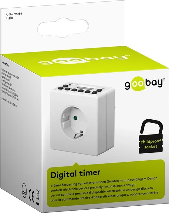 Wentronic goobay digitale Wochenzeitschaltuhr, IP20, weiß