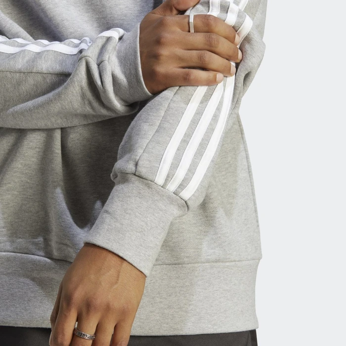 adidas Essentials French Terry 3-Streifen Sweatshirt medium grey heather (Herren)