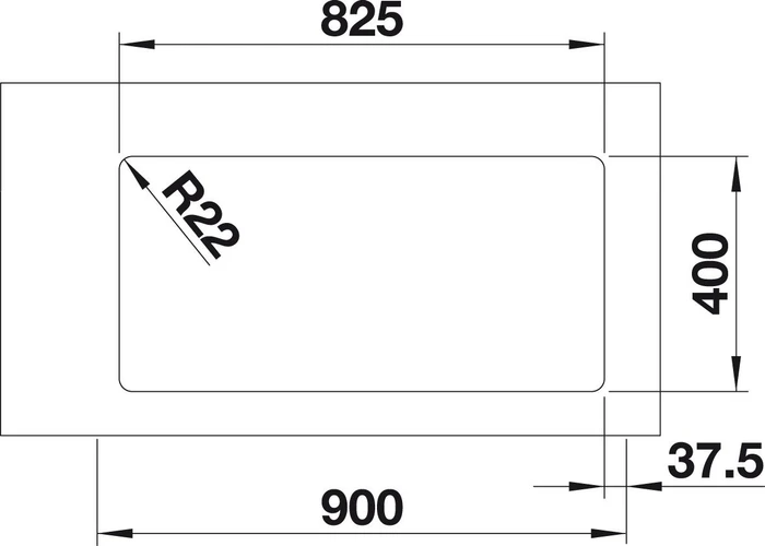 Blanco Andano 400/400-U InFino Unterbau Doppelspüle edelstahl