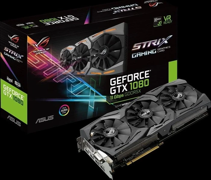 ASUS ROG Strix GeForce GTX 1080 Advanced 11Gbps, ROG-STRIX-GTX1080-A8G-11GBPS, 8GB GDDR5X, DVI, 2x HDMI, 2x DP