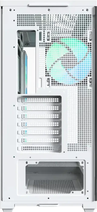 Montech TG3 Curved, weiß, Glasfenster