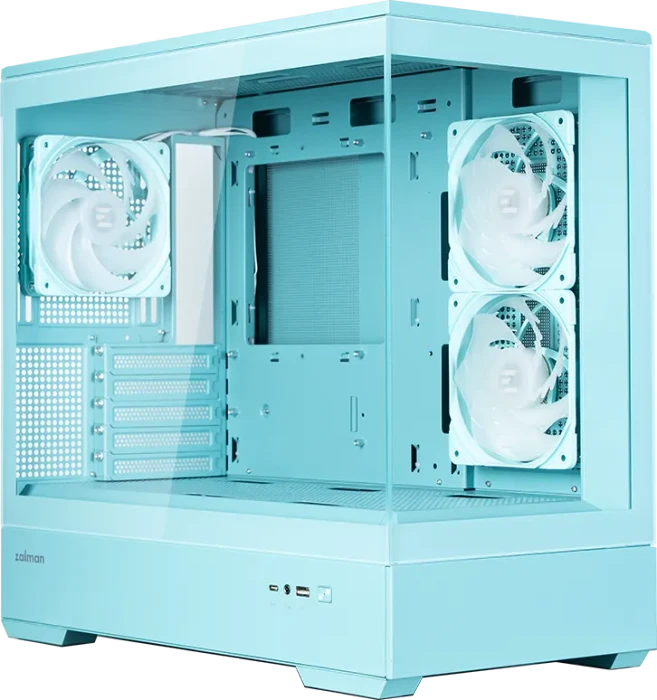Zalman P30 [V2] Mint, türkis, Glasfenster