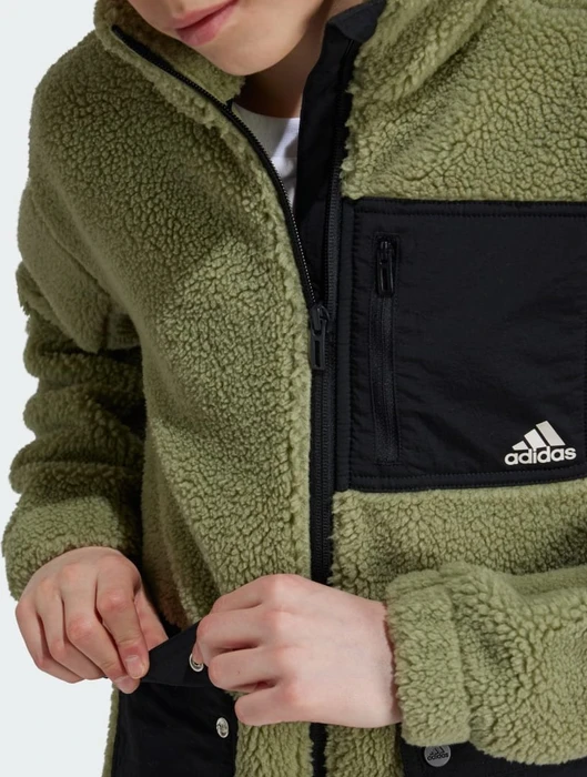 adidas Fleece Funktionsjacke tent green/black (Junior)
