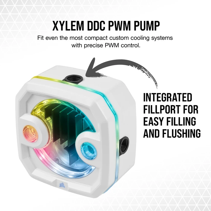 Corsair Hydro X Series XD3 RGB, weiß, mit Pumpe