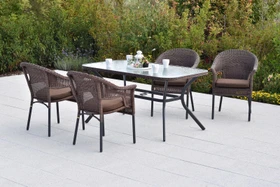 Merxx Ravenna Gartenmöbel-Set schokobraun, 9-tlg.