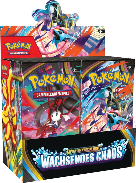 Pokémon - Mega-Entwicklung Wachsendes Chaos Boosterpack Display, 36 Stück
