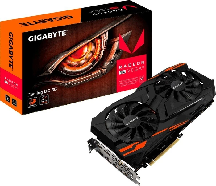 GIGABYTE Radeon RX Vega 56 Gaming OC 8G, 8GB HBM2, 3x HDMI, 3x DP
