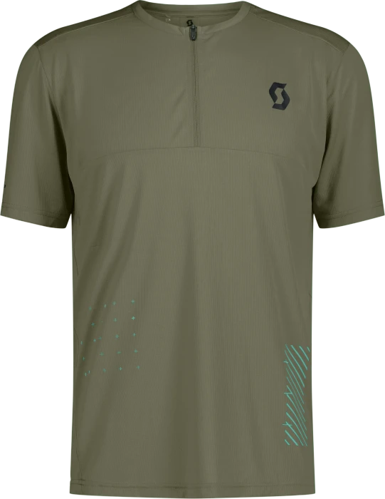 Scott Trail Vertic Zip Trikot kurzarm hay green/black (Herren)