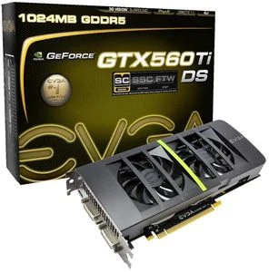 EVGA GeForce GTX 560 Ti DS Superclocked, 1GB GDDR5, 2x DVI, Mini HDMI