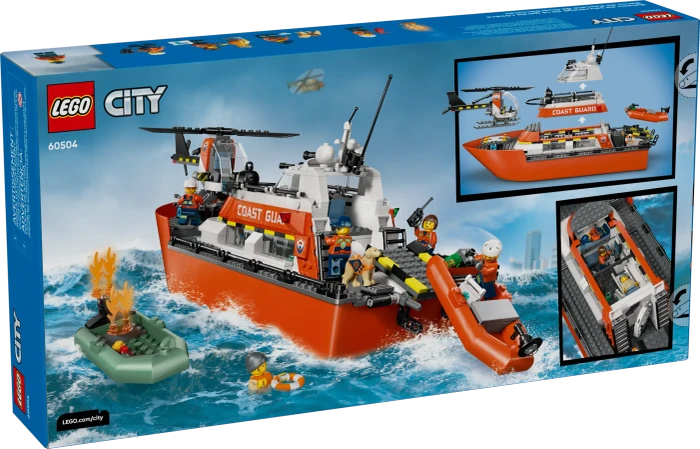 LEGO City - Rettungsboot der Küstenwache mit Hubschrauber