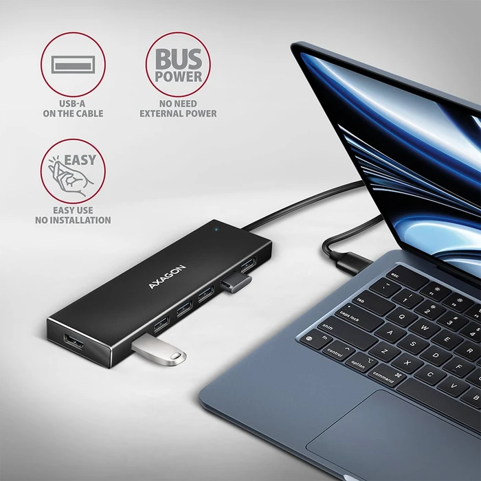 Axagon USB-Hub, 7x USB-A 3.0, USB-A 3.0 [Stecker]