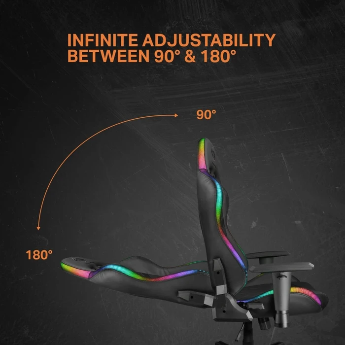 Deltaco Gaming RGB Gamingstuhl, schwarz