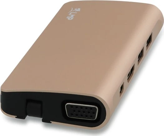 LMP USB-C Travel Dock, 9-Port, USB-C 3.0 [Stecker], gold