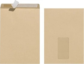Herlitz Versandtasche C5 90g mit Fenster braun, 10er-Pack