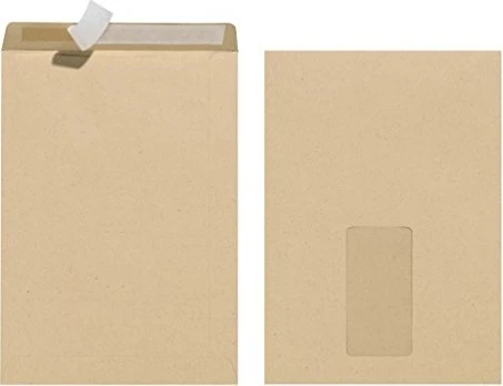 Herlitz Versandtasche C5 90g mit Fenster braun, 10er-Pack