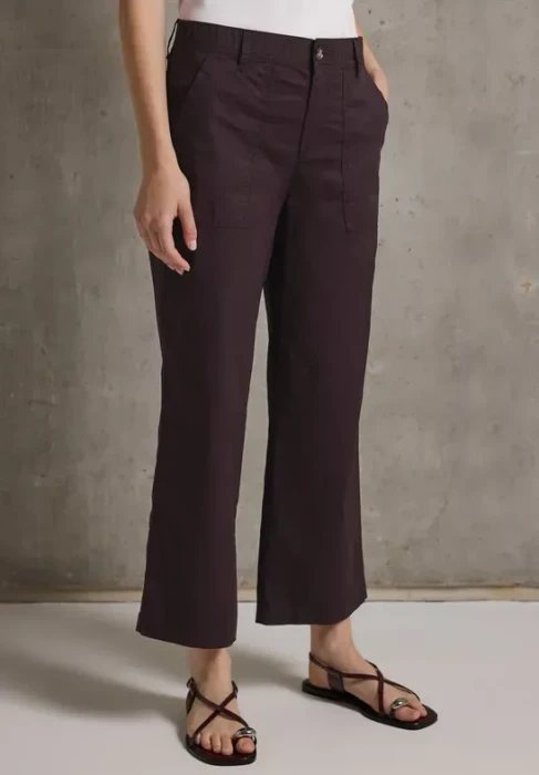 Street One Studio Baumwollmix Hose fudge red (Damen)