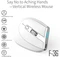 Zelotes F-36 Vertical Dual-Mode Wireless Mouse, weiß, USB/Bluetooth Vorschaubild