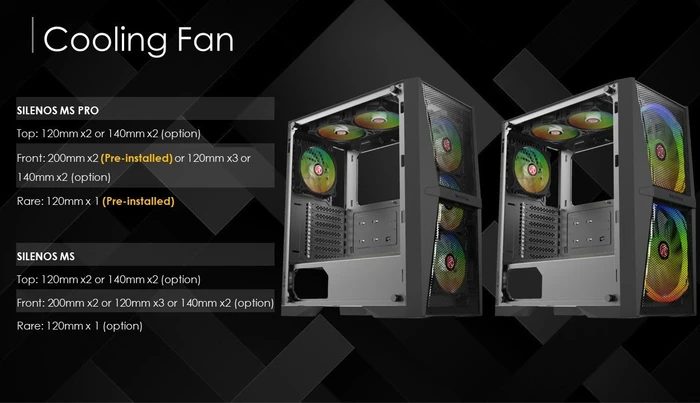Raijintek Silenos MS, weiß, Glasfenster