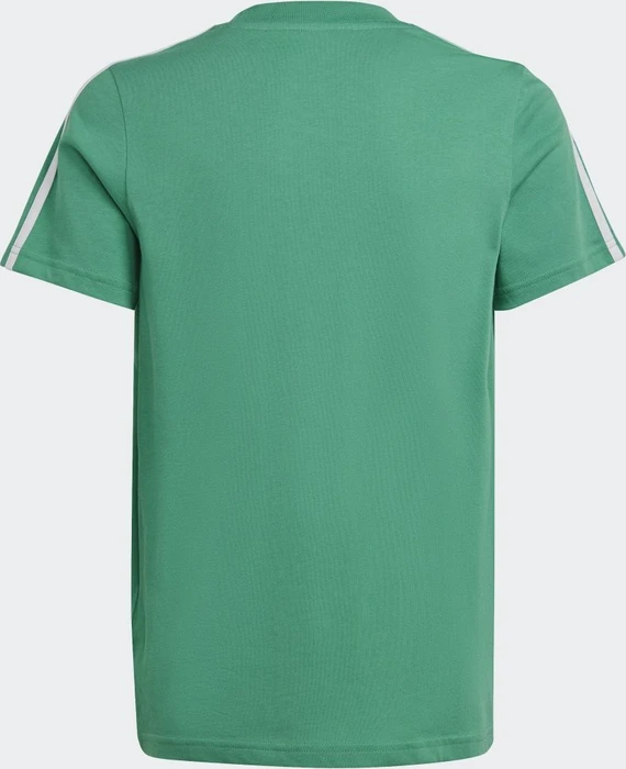 adidas Essentials 3-Streifen Cotton T-Shirt kurzarm semi court green/white (Junior)