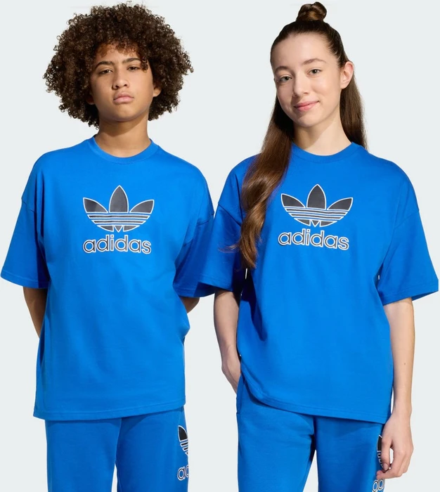 adidas Oversize Trefoil T-Shirt kurzarm blau (Junior)