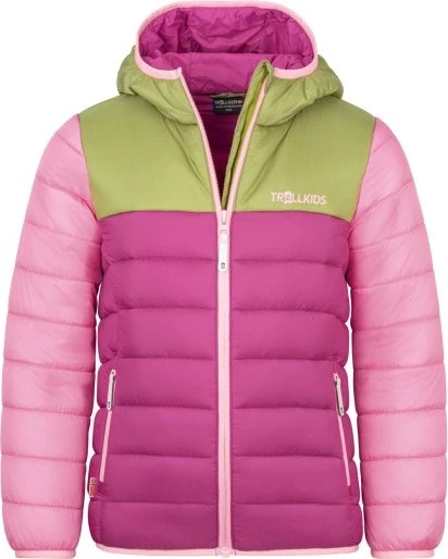 Trollkids Eikefjord Funktionsjacke hedge green/candy pink (Junior)