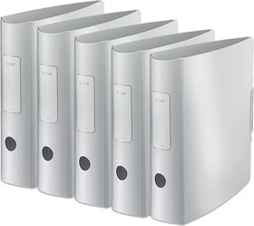 Leitz Qualitäts Ordner 2-Ring 180° Active Style, 80mm, A4, arktik weiß, 5er-Pack