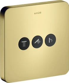 Hansgrohe Axor ShowerSelect softcube Kontrollfeld mit 3 Ventilen polished gold optic