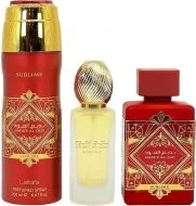 Lattafa Badee Al Oud Sublime EdP 100ml + Bodyspray 200ml + Haarparfum 50ml Duftset