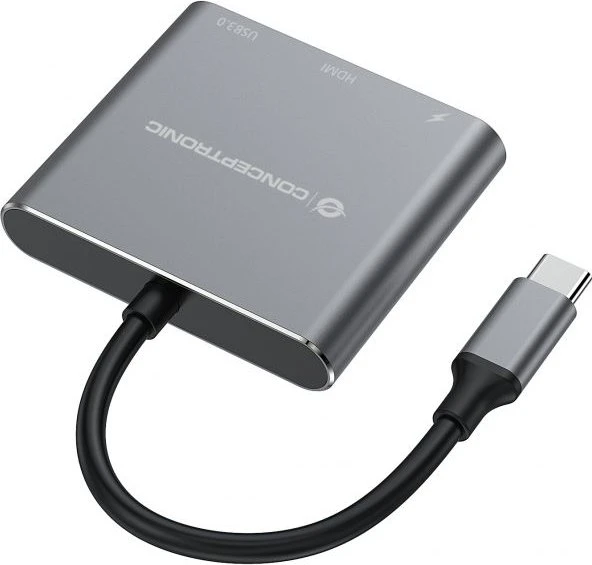 Conceptronic DONN18G 3-in-1 Dockingstation, USB-C 3.0 [Stecker]