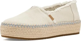 TOMS Valencia white onyx blue textured denim fray (Damen)